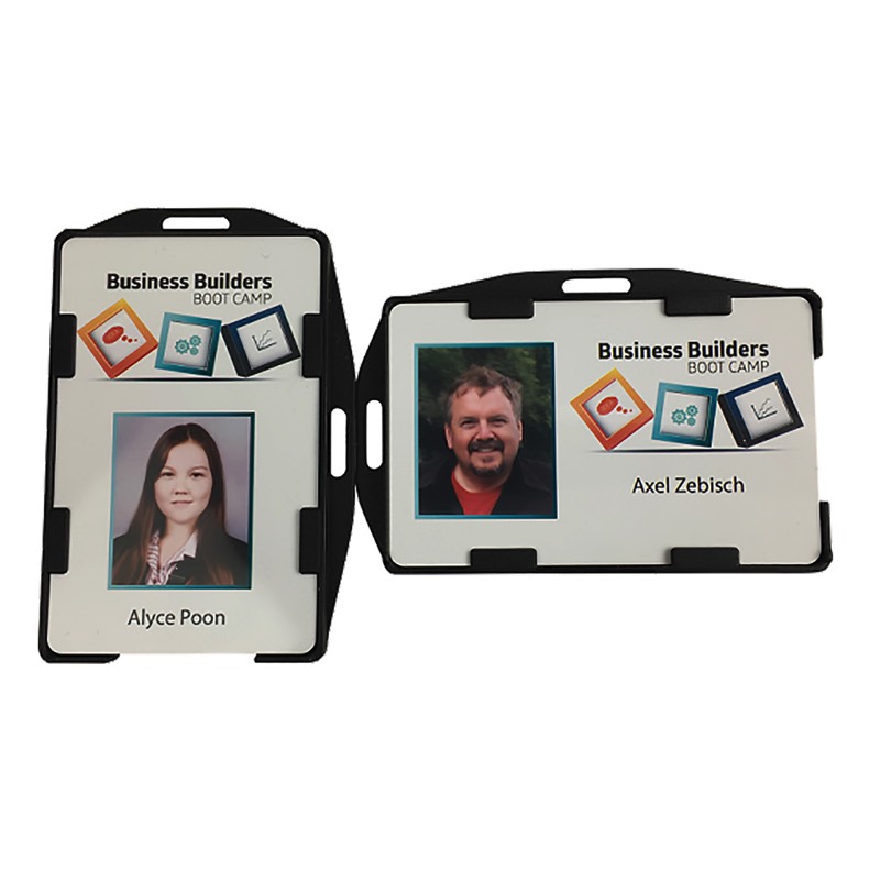 elevate plastic id tag holder